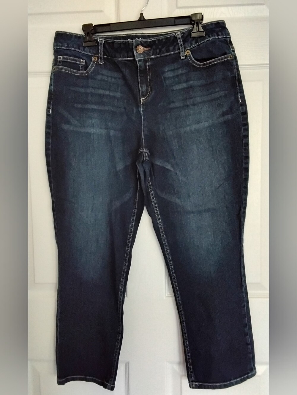 Simply Vera Vera Wang Dark Blue Straight Leg Jeans